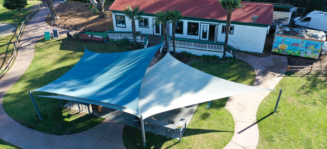 Proshop with awning out from Gimme grill